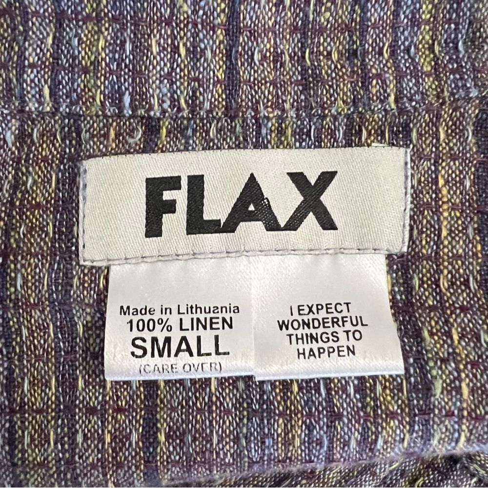 Flax Linen Colorful Button Up Textured Tunic Jack… - image 6